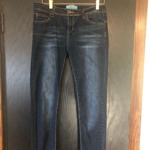 Wax blue jeans
